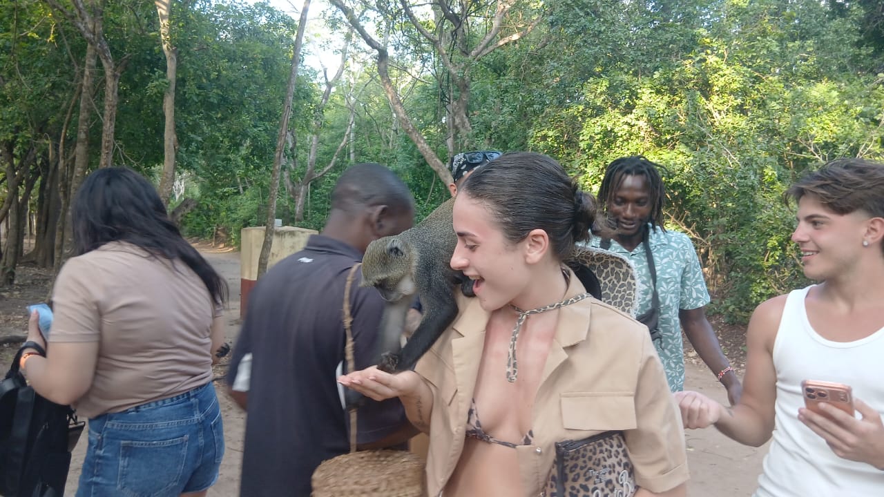 safarikenyabliss ceo with italian guests in gede
